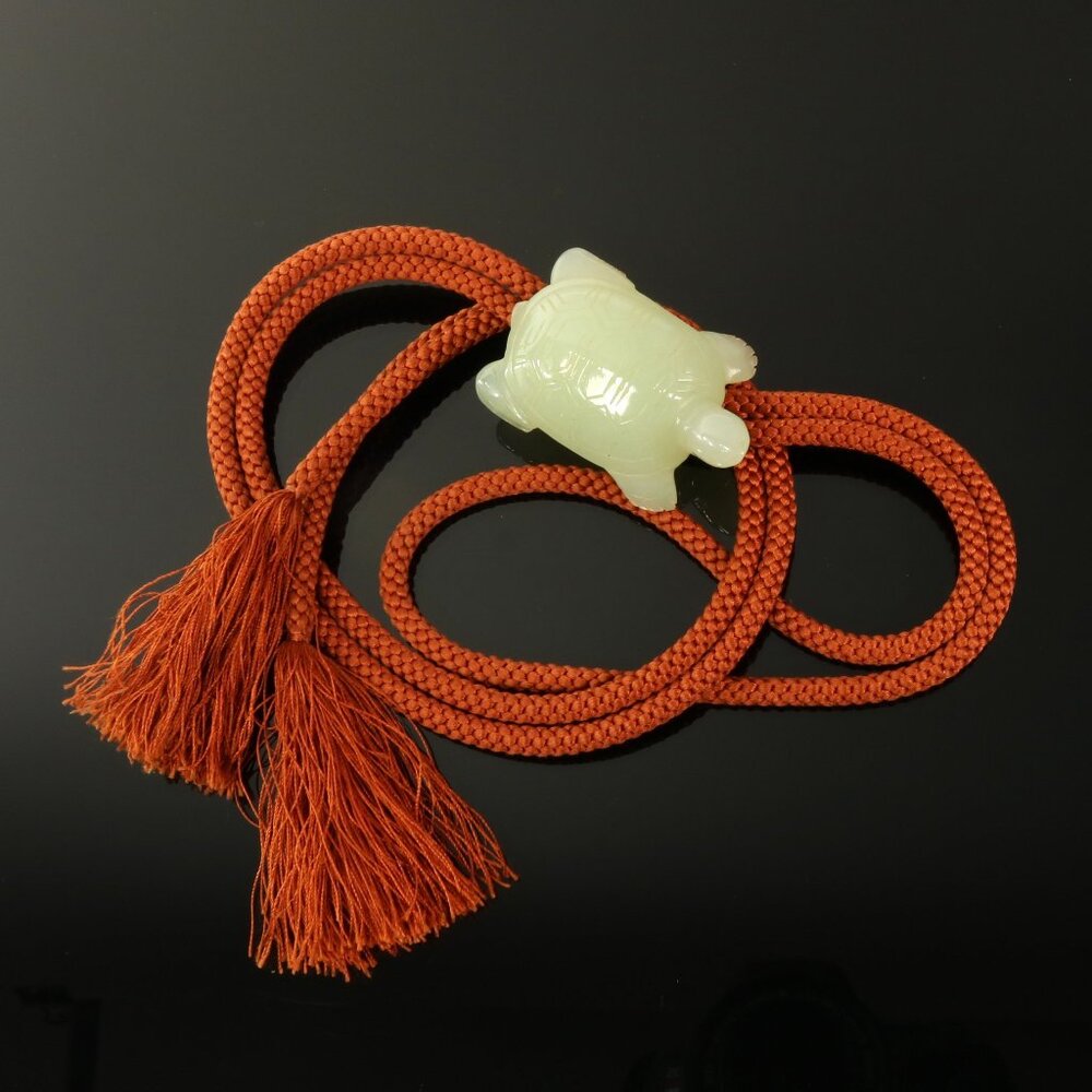 Turtle Bolo Necklace on Rust Silky Cord